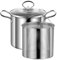 Fischbraten und Korb Fryer-Topf mit Korb, 3,5-l-Frittiertopf Edelstahl kleiner Fritteuchsen mit Anti-Scenging-Griff Fisch Frittyer-Topf und Korböl Frittyer für Pommes, Pommes, Hühnchen