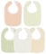 Bieco Lätzchen Baby Baumwolle 5er Set Fine - Baby Lätzchen Neugeborene - Frottee Lätzchen Baby wasserdicht - Schlabberlatz Baby - Stoff Lätzchen mit Klettverschluss - Lätzchen Essen Lätzchen Grün