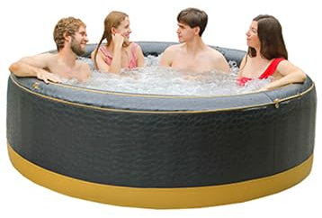 MSPA Whirlpool Exotic - Whirlpool Hinchable para 6 Personas, 204 x 204 x 70 cm, 138 chorros de Masaje, PVC Premium, calefacción PTC hasta 42 °C, desinfección de ozono, Panel de Control Digital