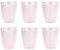 TRESV Set de 6 Vasos Colores o Transparente, Vaso de Cristal agua de 250 ml, Vaso de Agua y Bebidas, Aptos para Lavavajillas (Blanco 250ml)