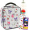Hello Kitty and Friends - Set di borsa per il pranzo per ragazze, con scatola portapranzo SANRIO con adesivi My Melody, Kuromi, Cinnamoroll Plus, borraccia | Hello Kitty Lunchbox per bambini e ragazze
