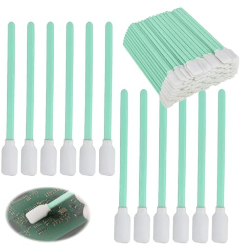 100 Stück Reinigungsstäbchen, Fusselfreie Wattestäbchen für Präzisionsreinigung, Geeignet für Elektronik, Optische Instrumente, Tintenstrahldrucker und empfindliche Oberflächen