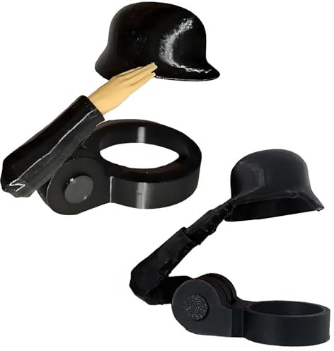 fufupaw 2 pezzi di biberon casco, soldato salut bottiglia di birra, casco da birra, tappo bottiglie, casco da birra, casco da salut nero, per uscite, azienda, casa, scuola, regalo e bar