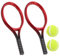 MILISTEN 2 Sätze Mini-Tennisschläger Tennisball-Kostüm Miniatur-Puppenhauszubehör Tennis Dekorationen Tennis-Kuchendekorationen dekoratives Miniaturtennis Partygeschenke für Tennis Plastik