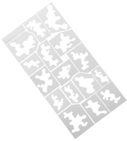 Wiederverwendbare Edelstahl Tarnmuster Schablonen für Fahrzeuge | Silberne Lackiervorlage, Gleichmäßige Tarnsprühung und Deckung, Geeignet für Journaling und Scrapbooking