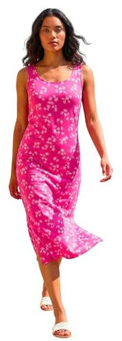 Roman Originals Women Floral Print Jersey Maxi Dress - Ladies Spring Daywear Summer Holiday Square Neckline Side Split Comfy Dresses