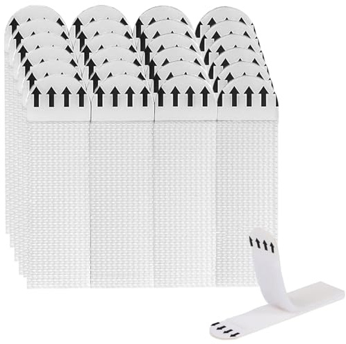 FAINCA 25 Stück Klettband Selbstklebend 93 * 19mm Doppelseitiges Klettband