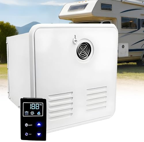 Durchlauferhitzer Für Wohnmobile | 55.000 Btu Gas-Warmwasserbereiter, Wohnmobil-Warmwasserbereiter, 12-V-Gleichstromversorgung, 15 X 15 Zoll Große Tür, Edelstahl, Für Wohnmobile/Camper white