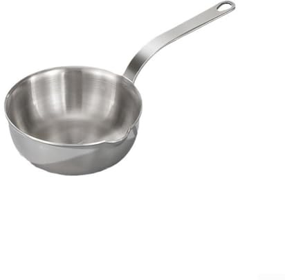 304 Stainless Steel Mini Omelet Pan with Spout for Easy Pouring, Suitable for Gas and Induction Cooktops, Compact 5 1 Inch Size for Single Servings