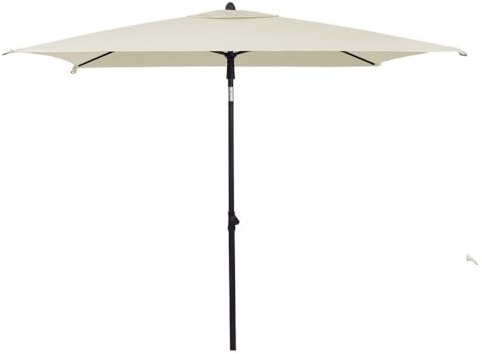 MONTY Parasol inclinable 175x175 cm Beige, mástil diámetro 32mm Acero Negro