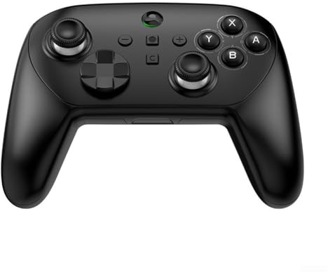 HpLive Kabelloser BT Gamecontroller mit Dual-Hall-Effekt-Joysticks und Screenshot-Funktion, für PC und für Switch(Black and White)
