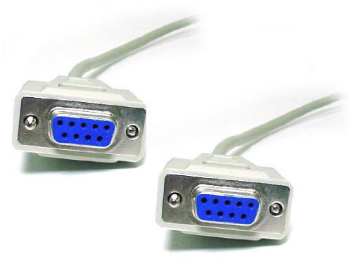 PCArena DB9 Female DB9 F 9 pin RS232 Serial Null Modem Cable 2m