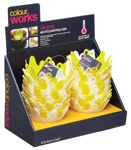 Kitchen Craft Colourworks Silicone Egg Poaching Cups, Set of 2