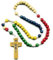 Missionarsrosenkranz, bunte Holzperlen. Rosenkranz
