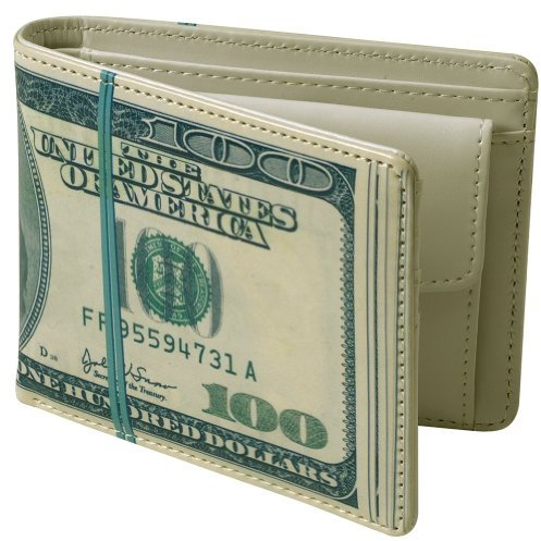 La Chaise Longue Herren Geldbörse 'Dollars' Réf 3966, Grün, Buchstabenmuster, Kunstleder, 2 Fächer, 2 Taschen, 4 Abteilungen, Kartenhalter, 0.11 lbs