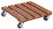 Wagner Pflanzenroller WPC 29 x 29 x 7,5 cm I Blumenroller für Außenbereich + Innenbereich I Kübelroller FSC® Wood Plastic Composite, Terracotta I 2 Feststeller I Tragkraft 80 kg - 20053001