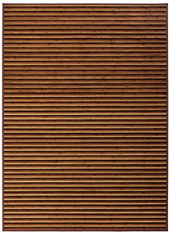 LOLAhome Alfombra de bambú Marrón y Natural de 180x250 cm, Antideslizante, Anti Manchas, Resistente a la Humedad, para Salón, Dormitorio, Cocina, Baño, Pasillo, Garaje