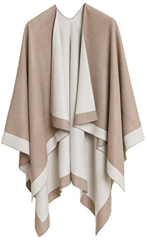 Damen Schal Wrap Poncho Ruana Cape Cardigan Pullover Open Front für Frühling Herbst Winter (PC01-15)