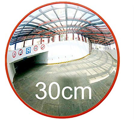 Indoor Convex Mirror 30cm 12 Inch Traffic Road Security Curved Polycarbonate for Shops Store Parking Workshop Supermarket Wide Angle