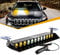 Sidaqi Lumière Stroboscopique,Lumière d'avertissement de flash de fréquence Utilisation dans pare-brise/tableau de bord/flash d'urgence 12V 12 LED avec ventouse, Jaune Blanc Jaune