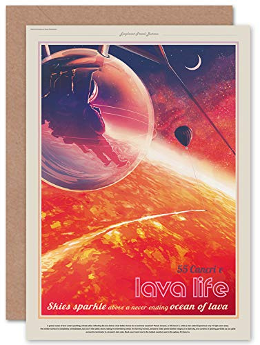 Artery8 55 Cancri E Lava Life NASA Space Tours Travel Sealed Greeting Card Plus Envelope Blank inside