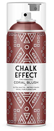 CL COSMOS LAC Kreidefarbe Spray Chalk Effect - hochwertige chalky Kreidesprühfarbe Farbspray - Spray Paint Farbe (Coral Blush)