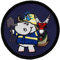 Café Viereck ® HEROS Hilfsorganisation Einhorn - Fun Patch Gestickt mit Klett - 8 cm