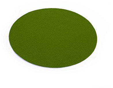 Primaflor - Ideen in Textil Event-Teppich Hochzeitsteppich Podium Rund, Dunkelgrün, 50cm Durchmesser, Schwer Entflammbar, Weihnachtsbaum-Decke, Teppich, Stehtisch-Unterleger