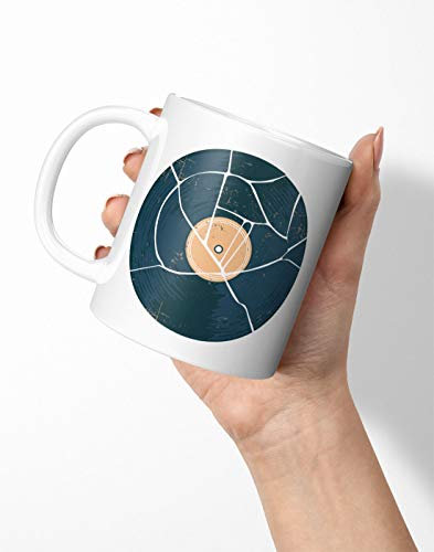 BLAK TEE Broken Vinyl Record Porcelain Coffee and Tea Mug 330 ml