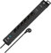 Brennenstuhl Premium-Line Steckdosenleiste 6-fach mit USB C Power Delivery (Mehrfachsteckdose mit 3m Kabel und Schalter, mit Aufhänge-Vorrichtung, 2x USB 3,1 A, Made in Germany) schwarz