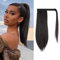 FESHFEN Pferdeschwanz Extensions Glatt Lang Haarteil Zopf Clip in Ponytai Synthetik Haare Extension Haarverlängerung für Damen, 40 cm Schwarzes Braun