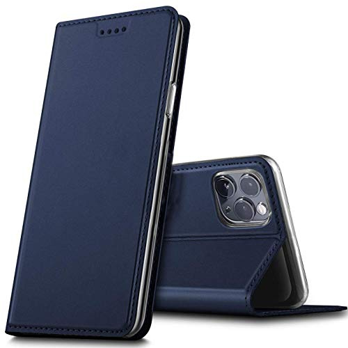 Verco case per iPhone 12 Pro Max Cover, Custodia a Libro Pelle PU per Apple iPhone 12 Pro Max (6.7 Booklet Protettiva [magnetica integrata], Azzurro