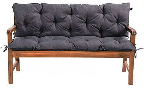 Mayaadi-Home Gartenbankauflage Bankauflage Bankkissen Sitzkissen Polsterauflage Sitzpolster Dunkelgrau 180x60x50cm