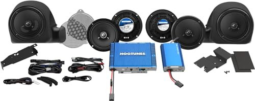 Hogtunes QC ULTRA 6-RM with Dual Amplifers, 525 Watt Total Power, Front/Rear/Lower 6 Speaker Kit for 2014-Current Harley-Davidson Ultra Models