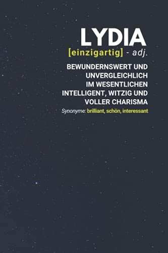 Lydia (einzigartig) bewundernswert: inkl. Kalender 2021/2022 | Das perfekte Geschenk | personalisiert mit dem Namen Lydia | Geschenkidee | Geschenke | Name