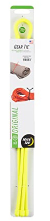 Nite Ize, Inc. GT32-33-2R3 Nite Ize Original Gear, Reusable Rubber, 32 Inch, 2-Pack, Neon Yellow, Made in the USA Twist Tie, 32-2 Pack