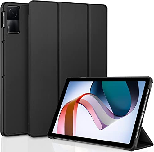 EasyAcc Funda para Xiaomi Redmi Pad 10.61 Pulgadas 2022 Cover, Ultra Slim Premium PU Piel Smart Case con - Negro