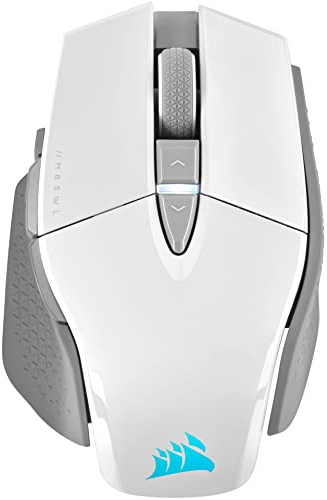 CORSAIR M65 RGB ULTRA WIRELESS Mouse da Gioco FPS Sintonizzabile - 26.000 DPI - Wireless Sub-1ms - Sistema di peso - Batteria fino a 120 Ore - Compatibile con iCUE - PC, Mac, PS5, PS4, Xbox - Bianco
