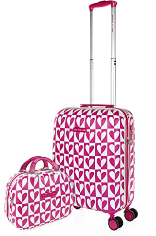 AGATHA RUIZ DE LA PRADA - Leggero set valigie - Set Valigie Rigide per Viaggi Aereo - Set Trolley Valigia Rigida - Set Valigie Rigide Offerte con Serratura - Set Valigia Trolley di Piccola Cab, Fucsia