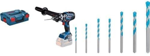 Bosch Professional BITURBO Akku Schlagbohrschrauber GSB 18V-150 C (ohne Akkus und Ladegerät, in L-BOXX 136) + 7x Expert CYL-9 MultiConstruction Bohrer Set (für Beton, Ø 4-12 mm, Zubehör)
