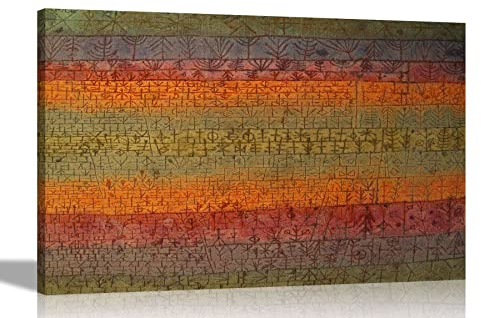 Artley Prints - Tree Nursery by Paul Klee Leinwand-Kunstdrucke l Haus, Wohnzimmer, Schlafzimmer Dekor l Expressionismus Bilder 60 x 40 cm (24 x 16 Zoll) A2