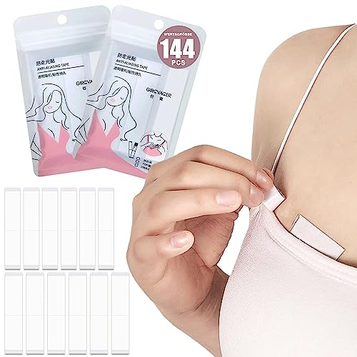 144 Stücke Beauty Doppelseitig Tape, Fashion Klebestreifen Kleidung Haut Brust Tape Transparent Garment Tape für Körper Clothing Zubehör Abendkleidung Hemden Tape
