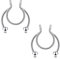 LuLiyLdJ Lot de 2 faux anneaux de nez, faux anneaux de septum de nez, anneaux de nez unisexes en acier inoxydable, pas de piercing pince-nez bijoux femmes hommes