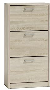 VBChome Schuhschränke 60 x 28 x 116 cm Eiche Sonoma Schuh-Organizer Griffe Holzähnlich Holzwerkstoff Schuhaufbewahrung Klappfächern Schuhregal Schuhkipper Schuhkommode Diele Flur Eiche Sonoma
