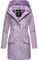 MARIKOO Damen Übergangsjacke Softshellmantel wasserdicht atmungsaktiv mit Kapuze Mayleen Light Lilac Gr. L