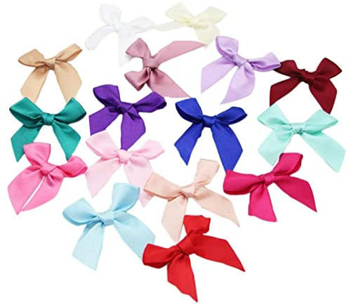 Band bågar blommor, band båge, bandblommor bågar, 100 satinband bågar mini blandad utsmyckning hantverk konstgjorda applikationsbröllop