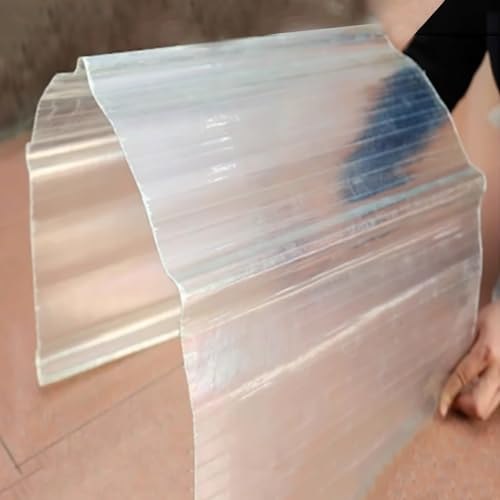 Klare Wellplatten,1mm Regensichere Tageslichtplatten,FRP-Dachbleche,Dachplatten für Gewächshaus,Schuppenplatte,Verkleidungsplatte für Carport,1/3/5/10/13 Stück (0.9x1m/35x39in,1 Pcs)