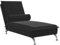 vidaXL Massage Chaiselongue mit Nackenrolle, Liegesessel mit Sperrholzlatten Metallbeine, Relaxliege für Wohnzimmer, Liegestuhl, Schwarz Samt