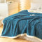 WONGS BEDDING Kuscheldecke 150x200 Flauschig Sherpa Decke, Sofaüberwurf Fleecedecke, Dick Sofadecke Doppelgesicht Extra Warme & Weiche Couchdecke Blau Wohndecken