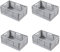 heqxwl 4 Stück Faltbare Kunststoff Aufbewahrungsbox, Einkaufskiste Klappbar, Stabil Klappboxen Faltbar für Küche, Büro, Schlafzimmer, Schrank, Schublade (Grau, L)